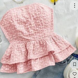 SHEIN pink flower top